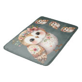 Tapis De Bain Cute Floral Owl with Bow (Angle)