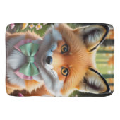 Tapis De Bain Cute Fox avec arc vert et rose (Devant)