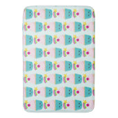 Tapis De Bain Cute gâteau bleu avec Motif de visage Kawaii (devant Vertical)