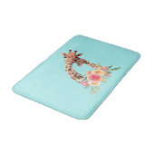 Tapis De Bain Cute Giraffe Aquarelle Maman & Bébé (Angle)