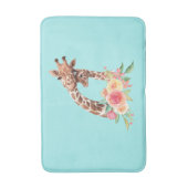 Tapis De Bain Cute Giraffe Aquarelle Maman & Bébé (Devant (Vertical))