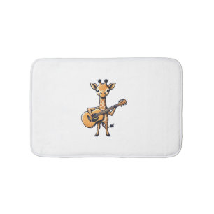 Tapis De Bain Cute Giraffe Jouer Guitare Giraffes Musicien Musi