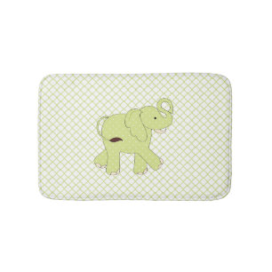Tapis De Bain Cute Green Elephant Bain Mat