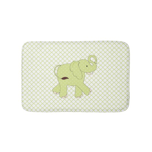 Tapis De Bain Cute Green Elephant Bain Mat (Devant)