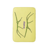 Tapis De Bain Cute green stick insects with happy faces cartoon (Devant (Vertical))