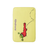Tapis De Bain Cute grenouille dans une chaussette rouge saut de (Devant (Vertical))