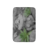 Tapis De Bain Cute Grenouille De Jardin Et Succulents (Devant (Vertical))