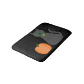 Tapis De Bain Cute Halloween Chat et Citrouille (Angle)