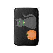 Tapis De Bain Cute Halloween Chat et Citrouille (Devant (Vertical))