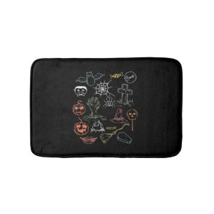 Tapis De Bain Cute Halloween Halloween Boo Citrouille