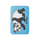 Tapis De Bain Cute happy panda bear with flower cartoon (Devant (Vertical))