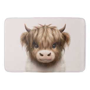 Tapis De Bain Cute Highlands Scottish Cow