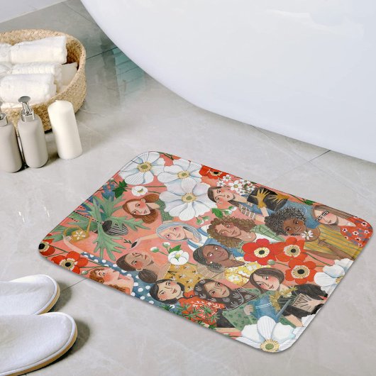 Tapis De Bain Cute International Women's Day Floral