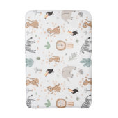 Tapis De Bain Cute Jungle Rainforest Animaux Motif (Devant (Vertical))