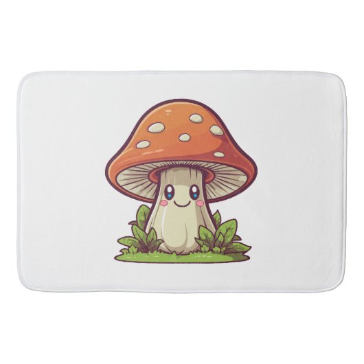 Tapis De Bain Cute kawaii style, La recherche de champignons (Devant)
