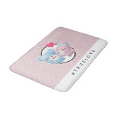 Tapis De Bain Cute Kissing Bears Truelove sur Pois (Angle)