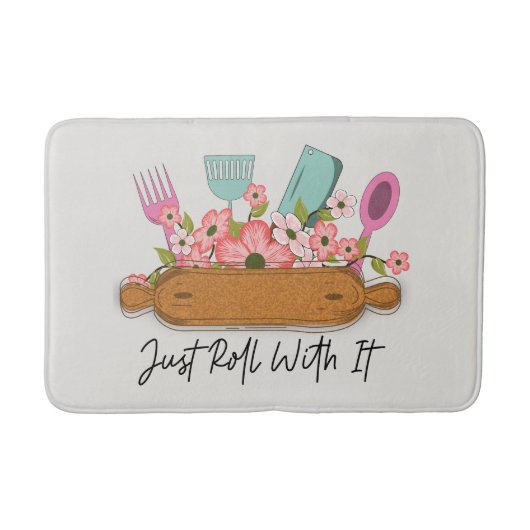 Tapis De Bain Cute kitchen rolling pin word art  (Devant)