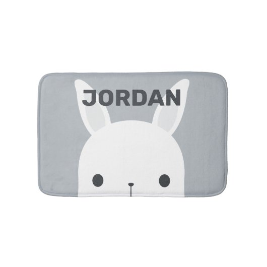 Tapis De Bain Cute Little Bunny Rabbit with Personalized (Devant)