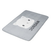 Tapis De Bain Cute Little Cat avec nom personnalisé (Angle)
