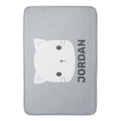 Tapis De Bain Cute Little Cat avec nom personnalisé (devant Vertical)