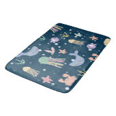 Tapis De Bain Cute Marine Vie Motif sans joint (Angle)