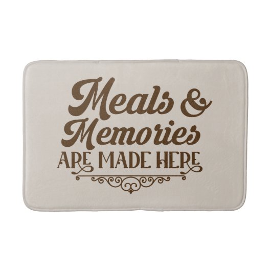 Tapis De Bain Cute meals memories word art  (Devant)