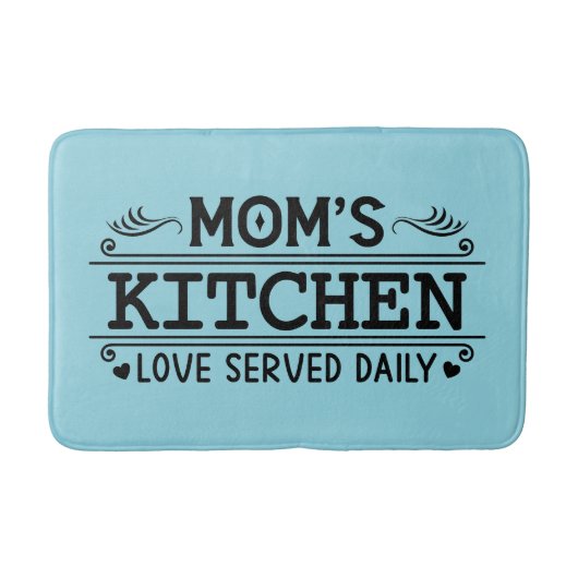 Tapis De Bain Cute Mom love kitchen word art (Devant)