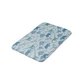 Tapis De Bain Cute Motif de dinosaure bleu préhistorique (Angle)