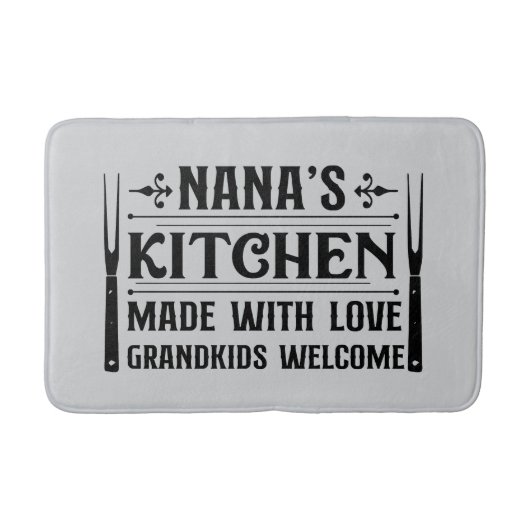 Tapis De Bain Cute Nana's kitchen word art (Devant)