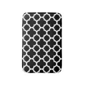 Tapis De Bain Cute Noir Blanc Rétro Chic Trellis Motif (Devant (Vertical))