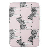 Tapis De Bain Cute Noir Blanc Zèbre Animal Rose Design (devant Vertical)