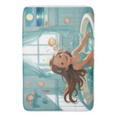 Tapis De Bain Cute Ocean Theme Bath Time Girl (devant Vertical)