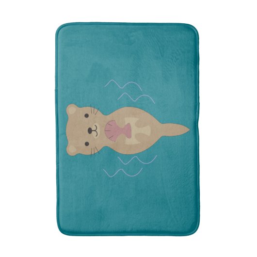 Tapis De Bain Cute Otter (Devant (Vertical))