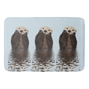 Tapis De Bain Cute Otter Face Nature Photo