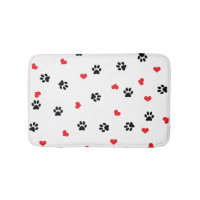 Cute pâle clair noir patte rouge coeur motif
