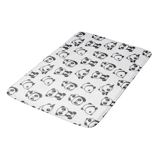 Tapis De Bain Cute Pandas Motif (Angle)