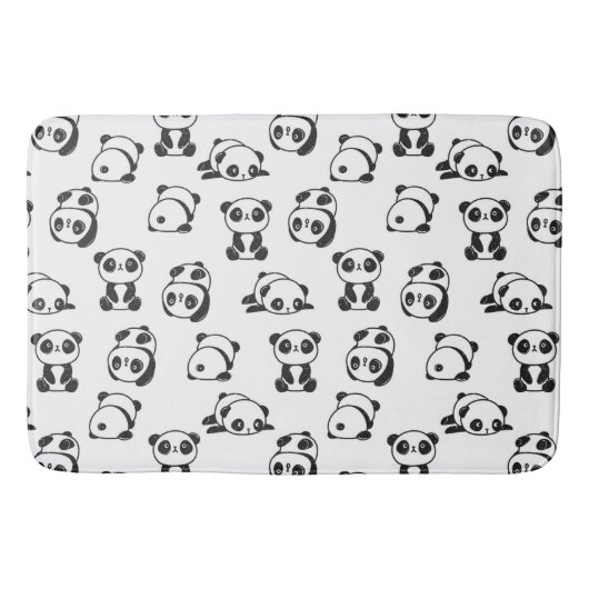 Tapis De Bain Cute Pandas Motif (Devant)