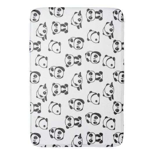 Tapis De Bain Cute Pandas Motif (devant Vertical)