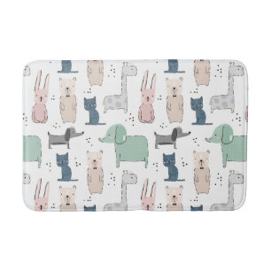 Tapis De Bain Cute Pastel Baby Motif animal