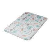 Tapis De Bain Cute Pastel Dinosaur Motif (Angle)
