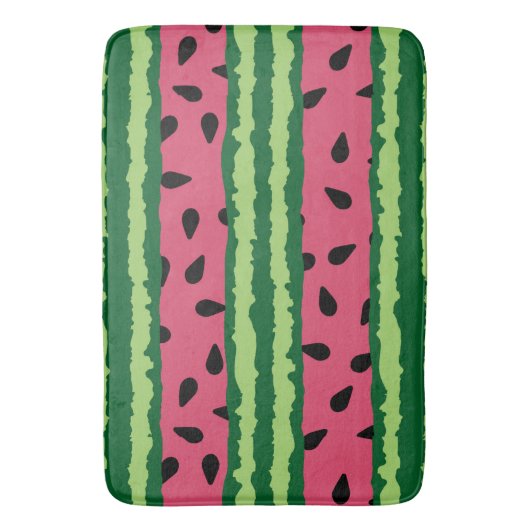 Tapis De Bain Cute pastèque Motif rose et vert (devant Vertical)