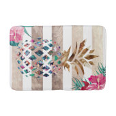 Tapis De Bain Cute Pineapple or rayé design (Devant)