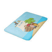 Tapis De Bain Cute Pirate Boy & A Big Ship Custom Name (Angle)