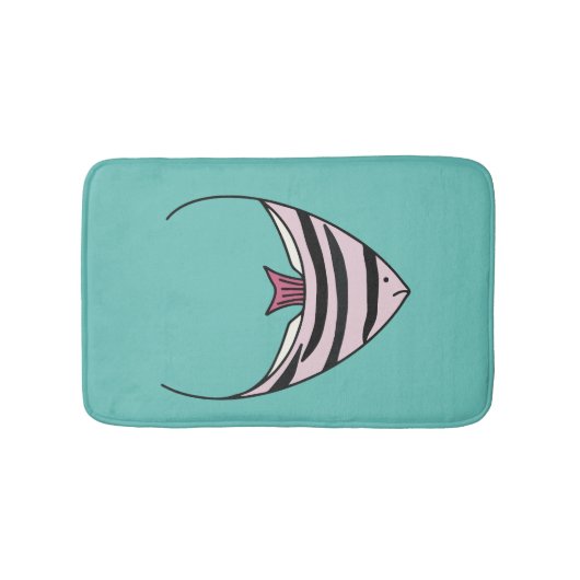 Tapis De Bain Cute poisson turquoise (Devant)