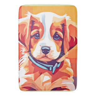 Tapis De Bain Cute Puppy Pop Art