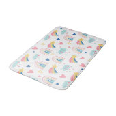 Tapis De Bain Cute Rainbow Hearts & Clouds Motif (Angle)