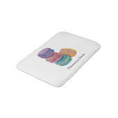 Tapis De Bain Cute Rainbow Macaroons In Watercolor (Angle)