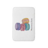 Tapis De Bain Cute Rainbow Macaroons In Watercolor (Devant (Vertical))