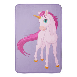 Tapis De Bain Cute rose Unicorne Mat de bain