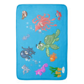Tapis De Bain Cute Sea Creatures Bath Mat (devant Vertical)
